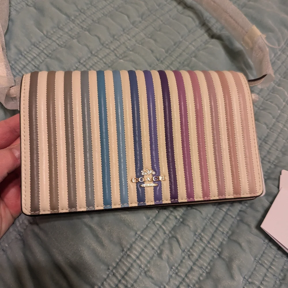 Coach ombre quilted foldover crossbody purse - Picture 5 of 16